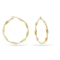 Créoles Lenna Torsadée Plaqué Or Jaune|Marc Orian Clearance