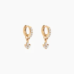 Créoles Leokadia Plaqué Or Jaune Oxyde De Zirconium|Marc Orian Clearance