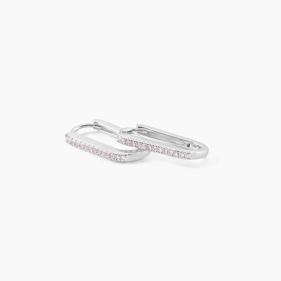 Créoles Lutetia Argent Blanc Oxyde De Zirconium