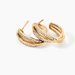 Créoles Marceline Rondes Plaqué Or Jaune Oxyde De Zirconium|Marc Orian Outlet