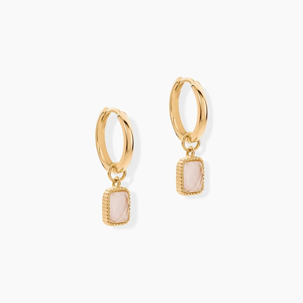 Créoles Memory Plaqué Or Jaune Quartz|Marc Orian Outlet
