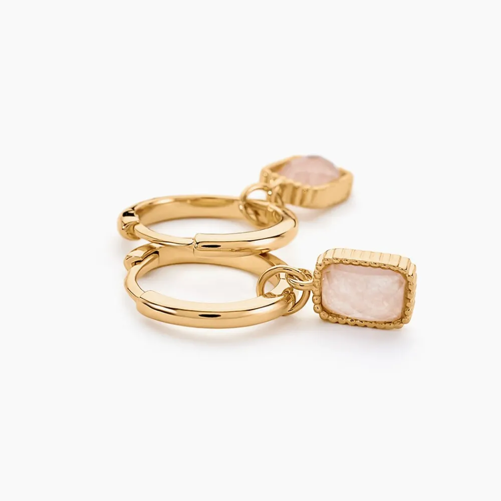 Créoles Memory Plaqué Or Jaune Quartz|Marc Orian Outlet