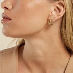Créoles Mira Acier Jaune