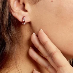 Créoles Muire Plaqué Or Jaune Oxyde De Zirconium|Marc Orian Discount