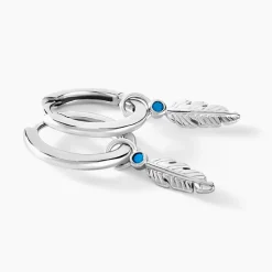 Créoles Nahara Argent Blanc Oxyde De Zirconium
