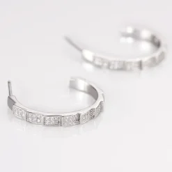 Créoles Nevada Rondes Argent Blanc Oxyde De Zirconium