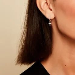 Créoles Plaqué Or Jaune Jenny Oxydes De Zirconium|Marc Orian Online