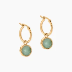 Créoles Plaqué Or Neassa Amazonite|Marc Orian Outlet