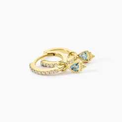 Créoles Poem Argent Jaune Topaze Oxyde De Zirconium|Marc Orian Outlet