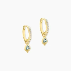 Créoles Poem Argent Jaune Topaze Oxyde De Zirconium|Marc Orian Outlet