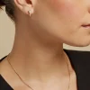 Créoles Poésie Rosée Plaque Or Jaune Oxyde De Zirconium|Marc Orian Sale