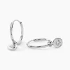 Créoles Rhoda Argent Blanc Oxyde De Zirconium