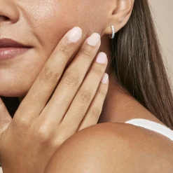 Créoles Rio Argent Blanc Oxyde De Zirconium|Marc Orian Sale