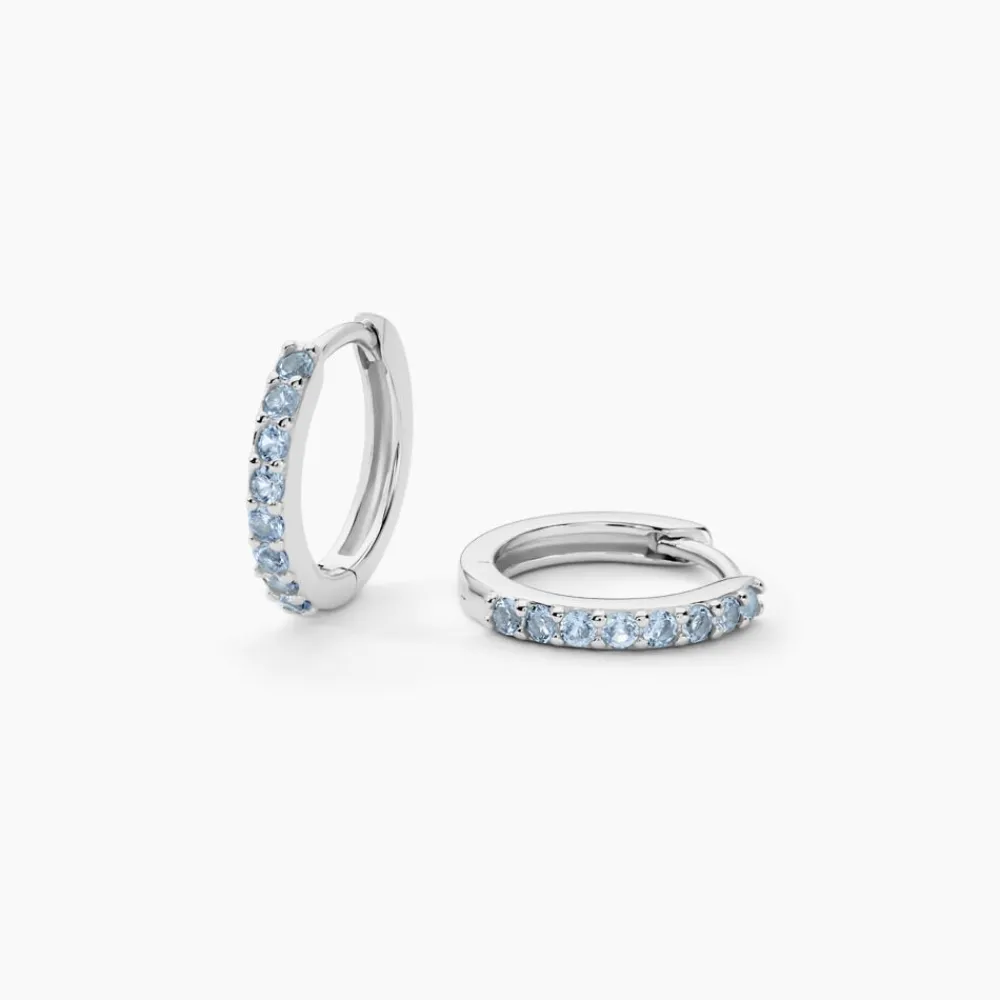 Créoles Rio Argent Blanc Oxyde De Zirconium|Marc Orian Sale