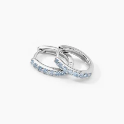 Créoles Rio Argent Blanc Oxyde De Zirconium|Marc Orian Sale