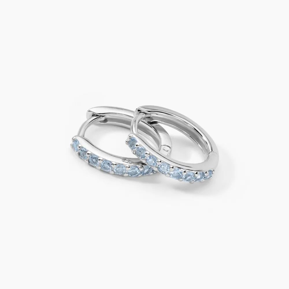 Créoles Rio Argent Blanc Oxyde De Zirconium|Marc Orian Sale