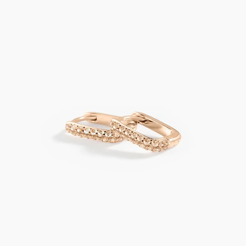 Créoles Rio Argent Rose Oxyde De Zirconium|Marc Orian Sale