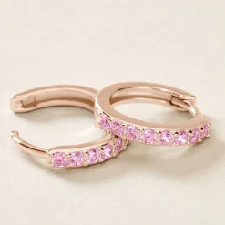 Créoles Rio Argent Rose Oxyde De Zirconium|Marc Orian Clearance