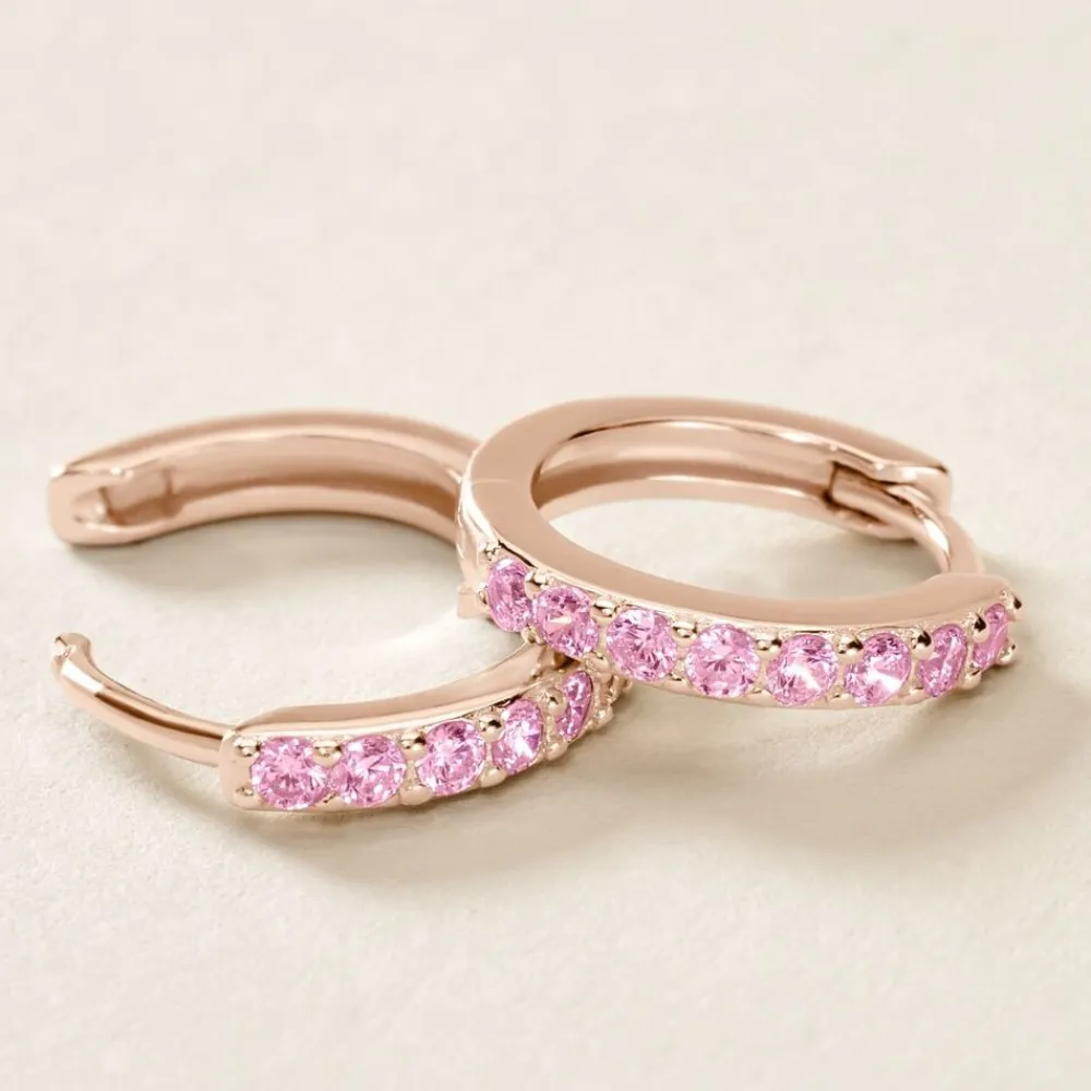 Créoles Rio Argent Rose Oxyde De Zirconium|Marc Orian Clearance