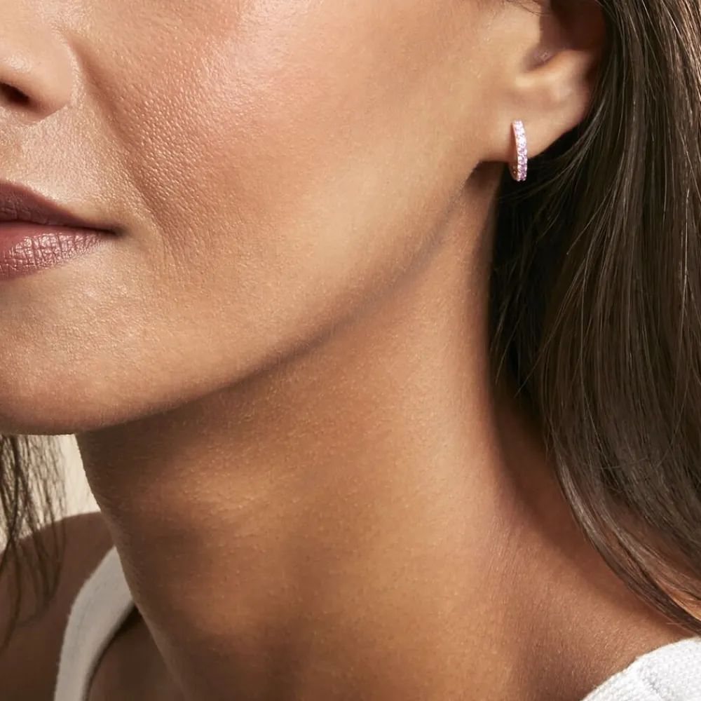 Créoles Rio Argent Rose Oxyde De Zirconium|Marc Orian Clearance