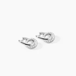 Créoles Riva Argent Blanc Oxyde De Zirconium|Marc Orian Clearance