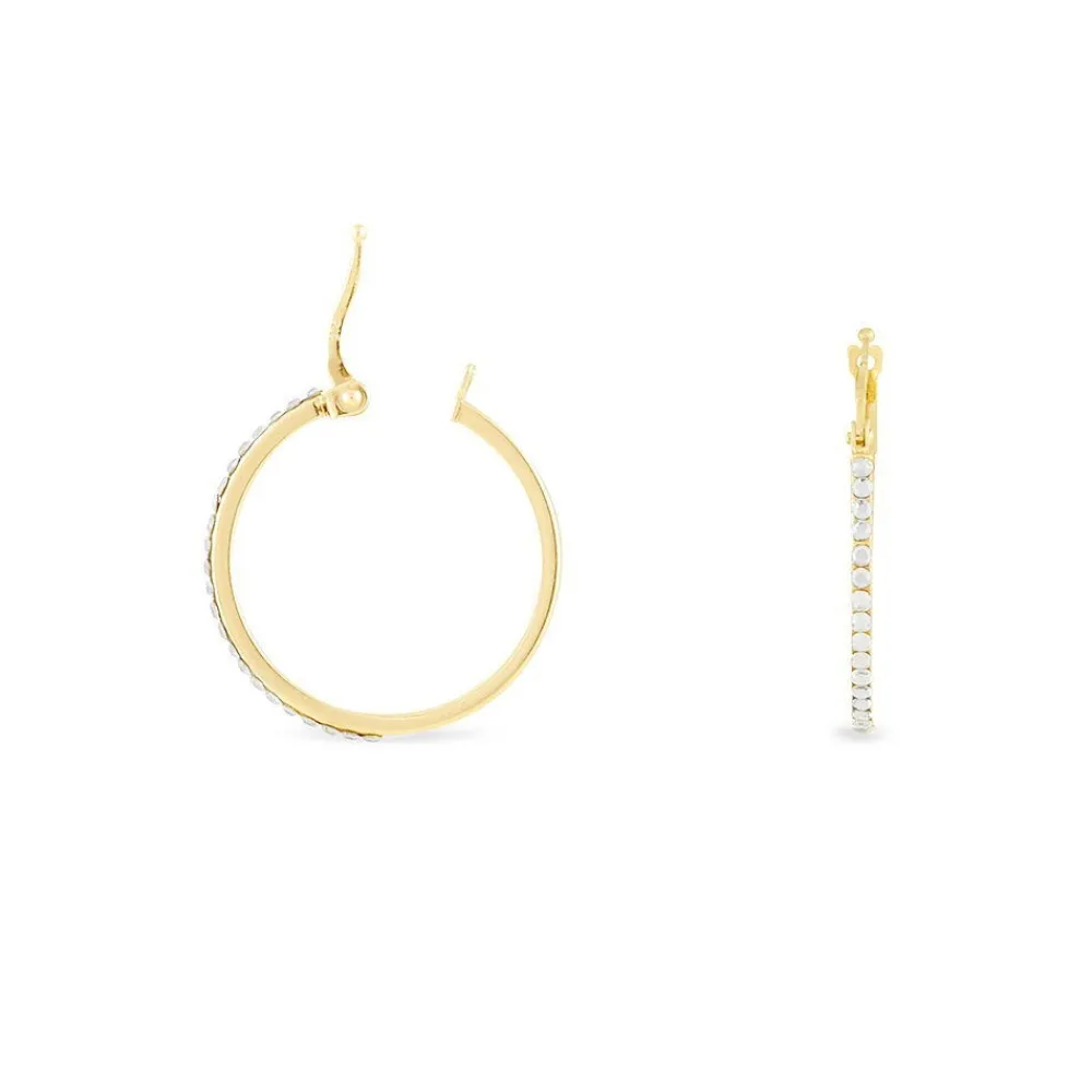 Créoles Sandrine Or Jaune Strass|Marc Orian Outlet