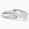 Créoles Soazig Argent Blanc Oxyde De Zirconium
