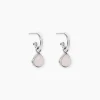 Créoles Tao Argent Blanc Quartz