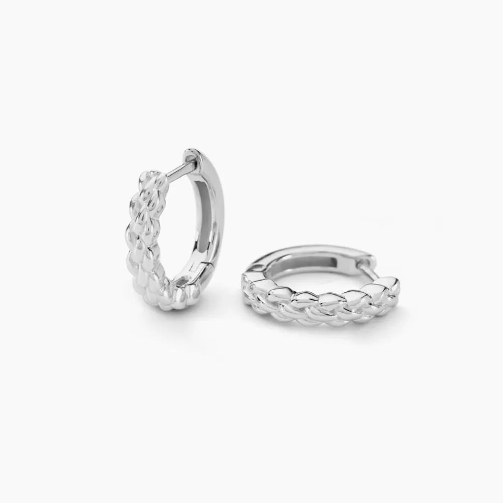 Créoles Toula Argent Blanc|Marc Orian New