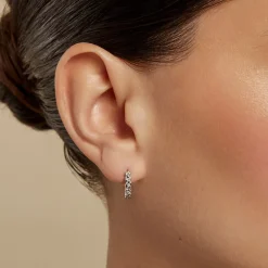 Créoles Toula Argent Blanc|Marc Orian New