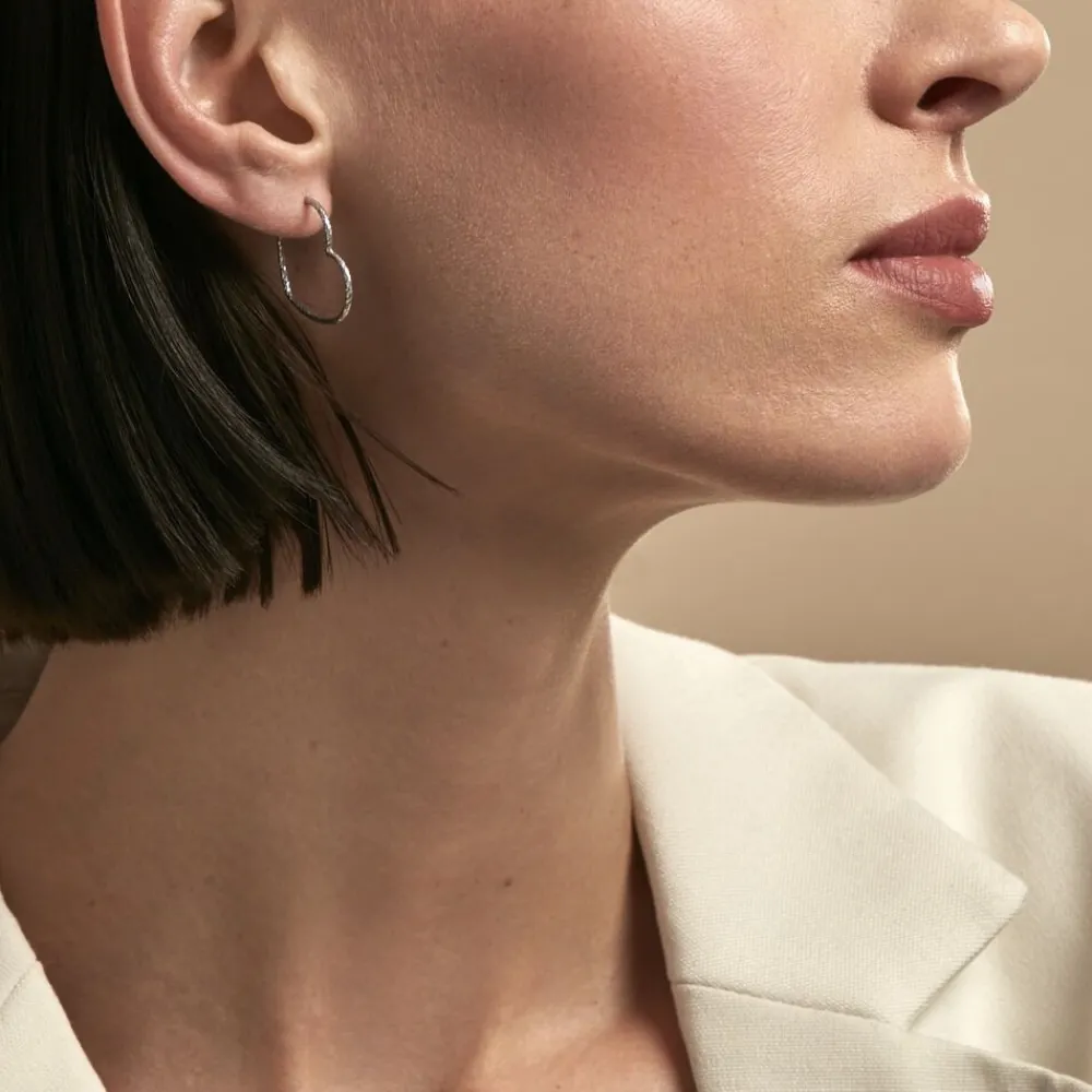 Créoles Ursula Argent Blanc|Marc Orian Discount