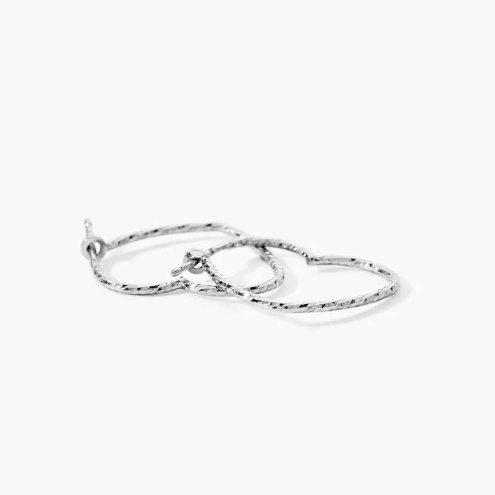 Créoles Ursula Argent Blanc|Marc Orian Discount