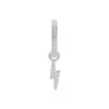 Créole Unitaire Ancelin Rondes Argent Blanc Oxyde De Zirconium