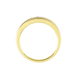 Demi-alliance Or Jaune Valentine Diamants Synthetique