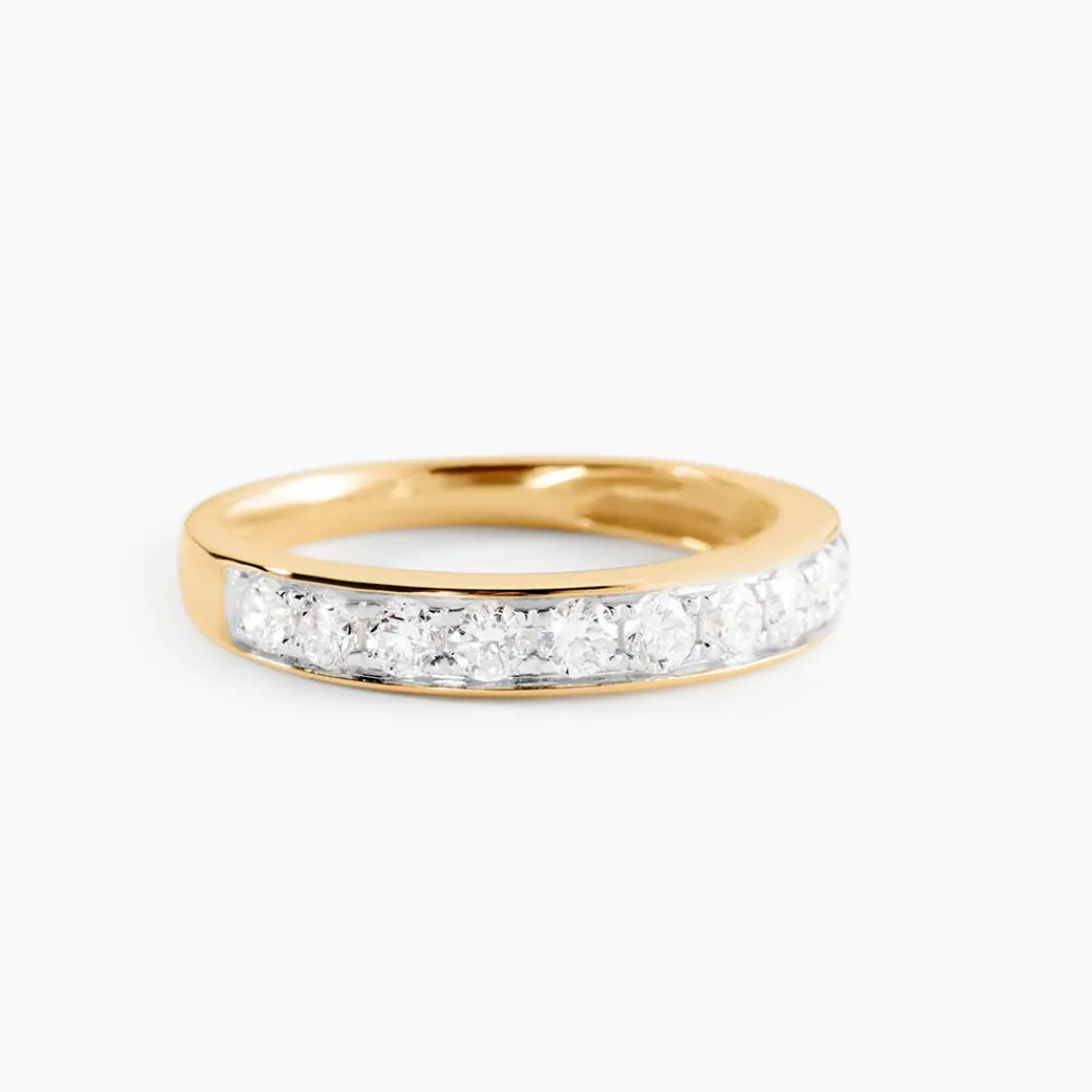 Demi-alliance Or Jaune Valentine Diamants Synthetique|Marc Orian Sale