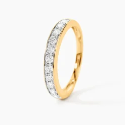 Demi-alliance Or Jaune Valentine Diamants Synthetique|Marc Orian Hot