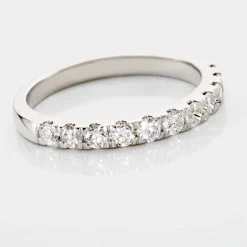 Demi Alliance Pristina Or Blanc Diamant Synthétique