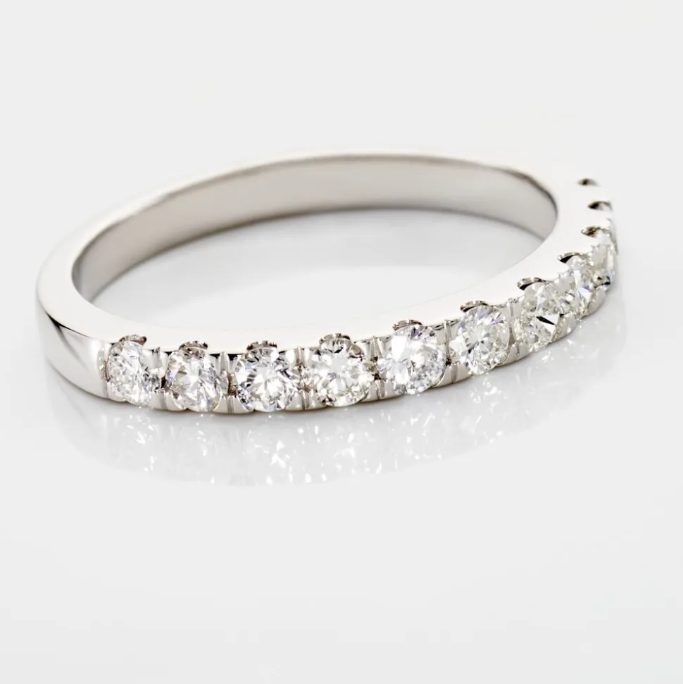 Demi Alliance Pristina Or Blanc Diamant Synthétique