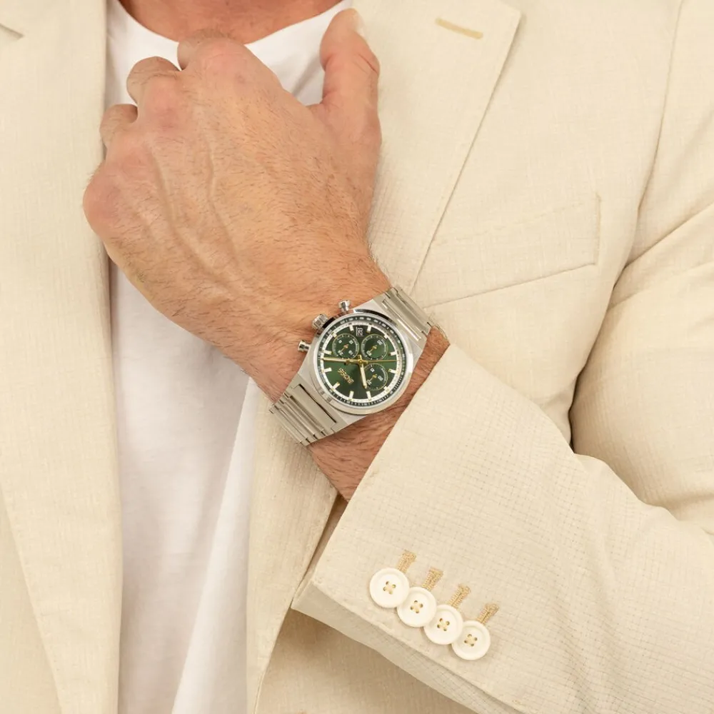 Montre Boss Candor Chrono Vert|HUGO BOSS Outlet