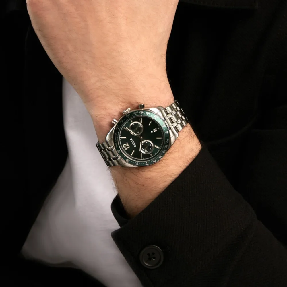 Montre Aravis Dual Timer Vert|CLUSE Discount