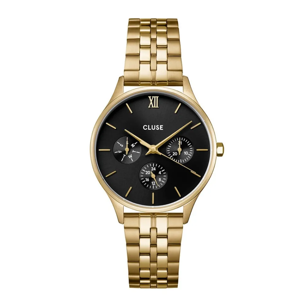 Montre Minuit Multifonction Noir|CLUSE Hot
