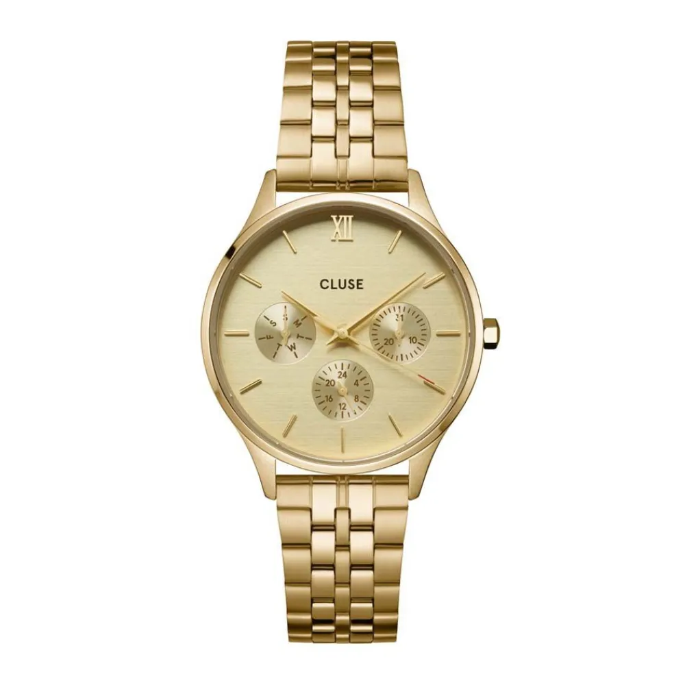 Montre Minuit Multifonction Doré|CLUSE Discount