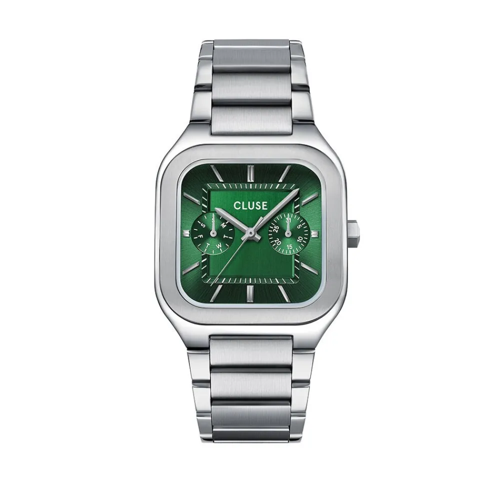 Montre Quadrus Multifonction Vert|CLUSE Discount