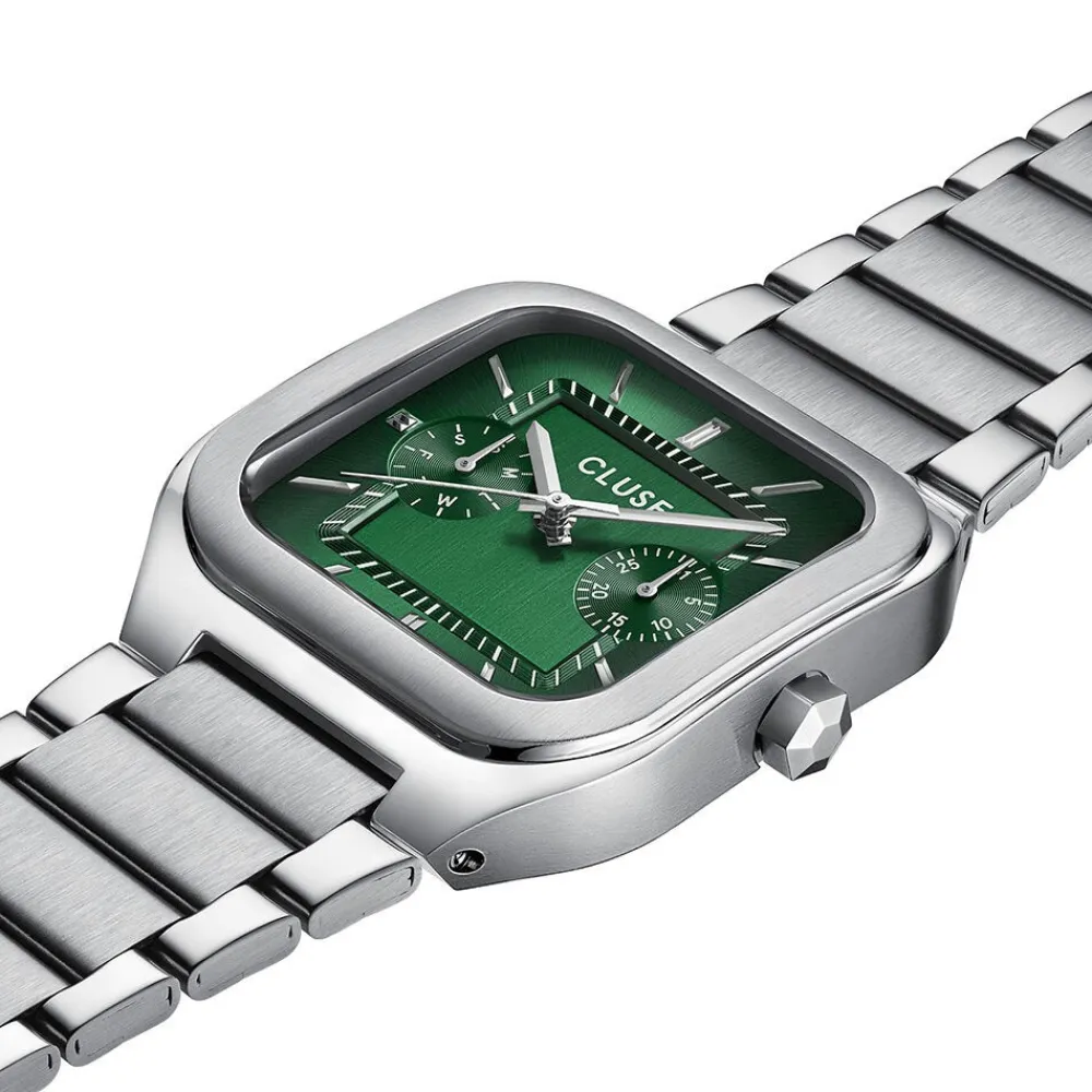 Montre Quadrus Multifonction Vert|CLUSE Discount