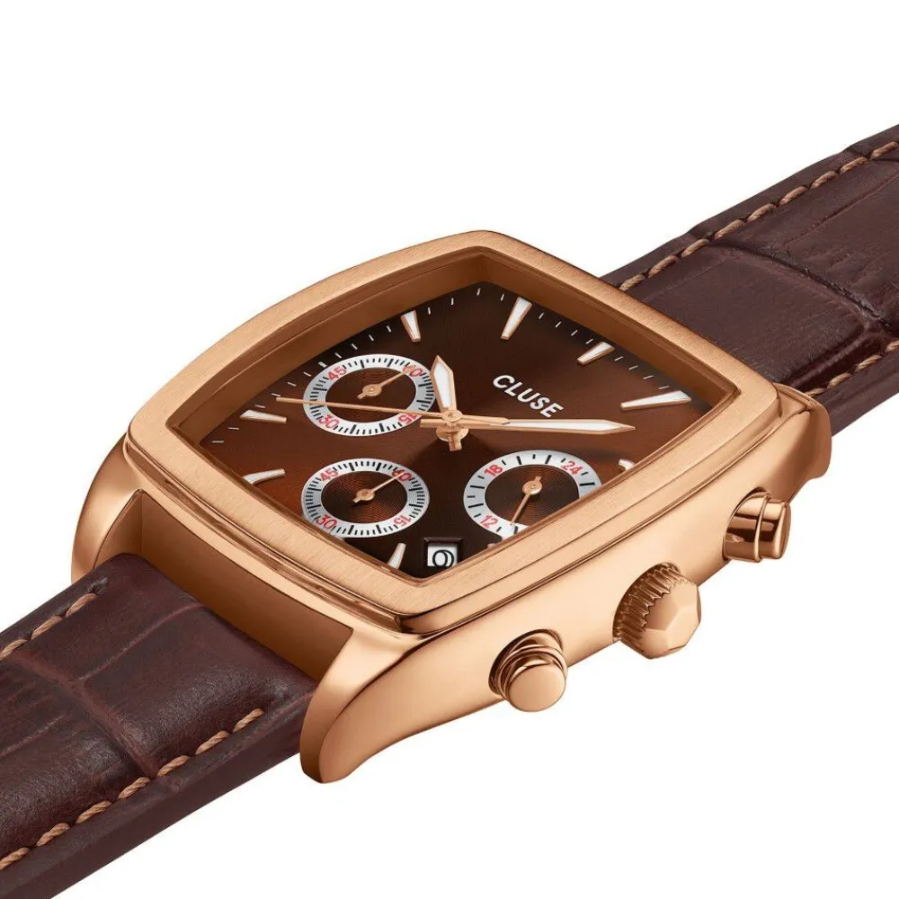 Montre Quartaut Chrono Marron|CLUSE Clearance