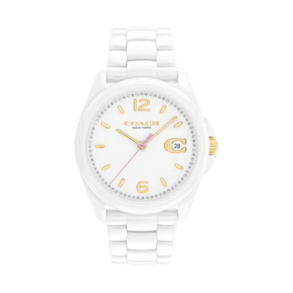 Montre Greyson Blanc|COACH New