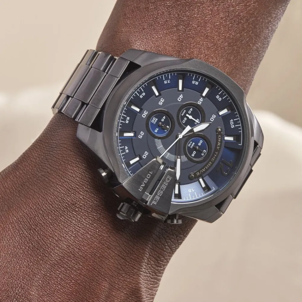 Montre Mega Chief Bleu|DIESEL Outlet