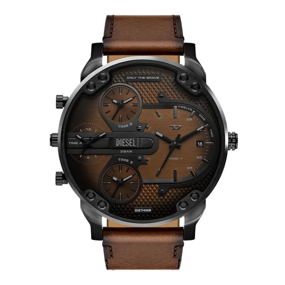 Montre Mr. Daddy Slim Marron|DIESEL Discount