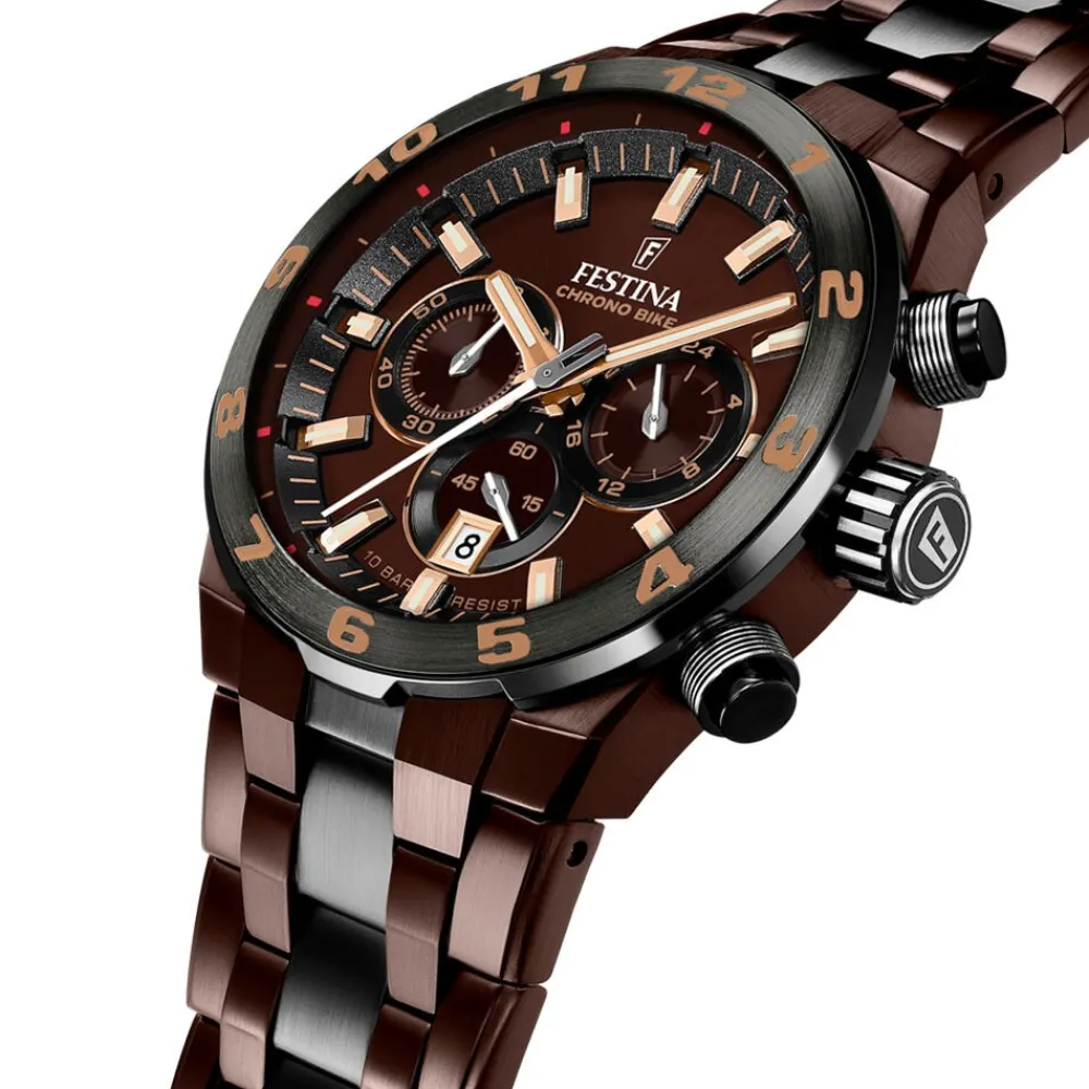 Montre Chrono Bike Edition Speciale Marron|FESTINA Sale