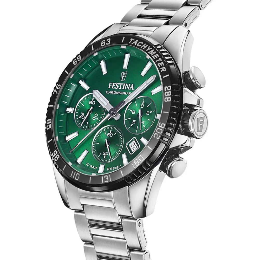 Montre Timeless Chronograph Vert|FESTINA Discount